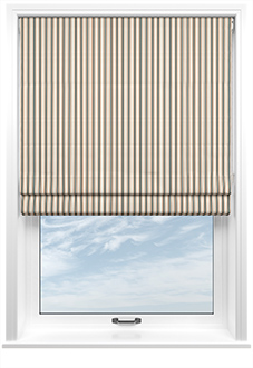 The British Stripe Co. Mary, Teignbridge No.1 - Roman Blind